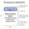 Signmission Employees Only Visitors Please OSHA Notice Sign, Vinyl Decal, 10in W x 14in L, 2PK OS-2PACK-NS-D-1014-V-12009 - alternate 5